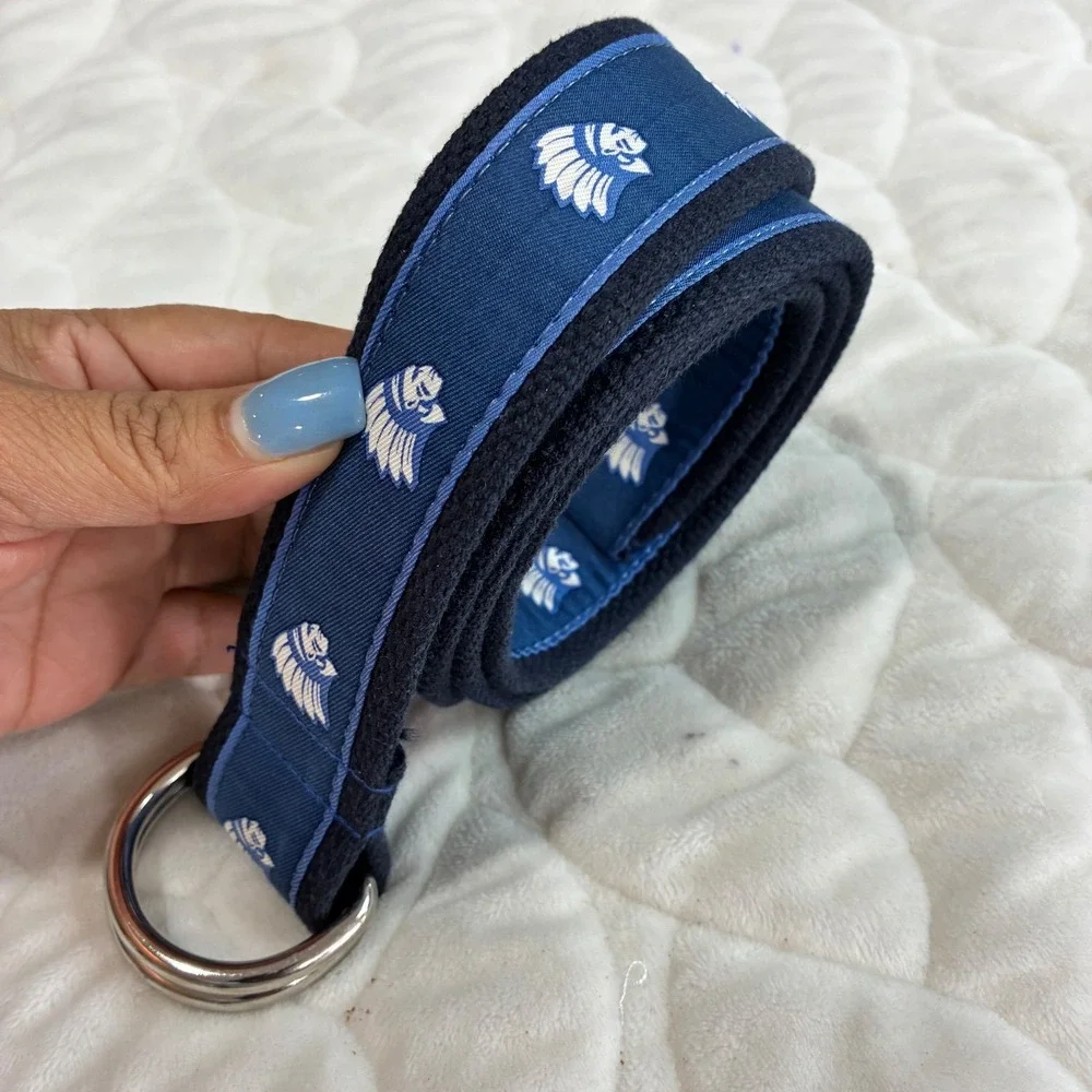Vineyard Vines by‎ Shep & Ian Mens Navy Blue Belt with Native American Design-L